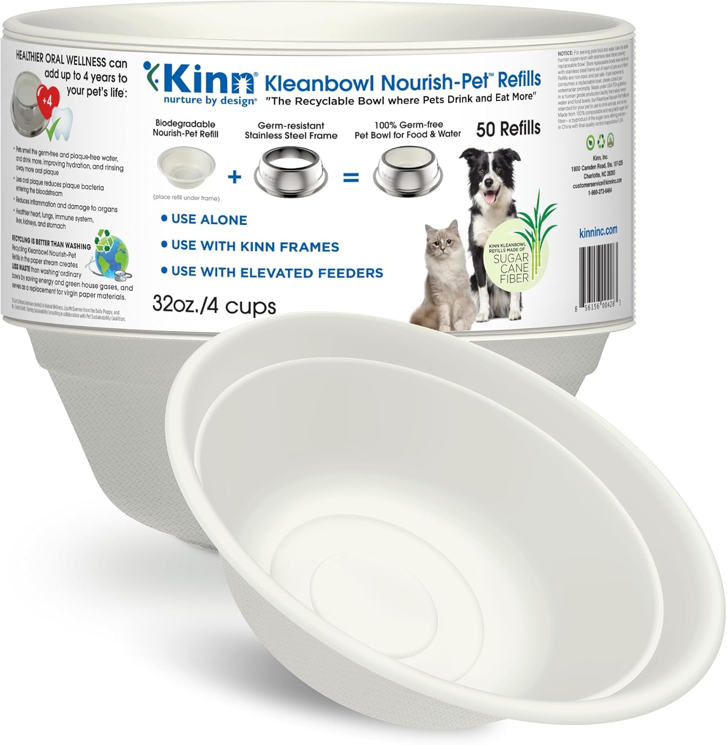 Kinn Kleanbowl Disposable Dog Food Bowls for Travel and Crate