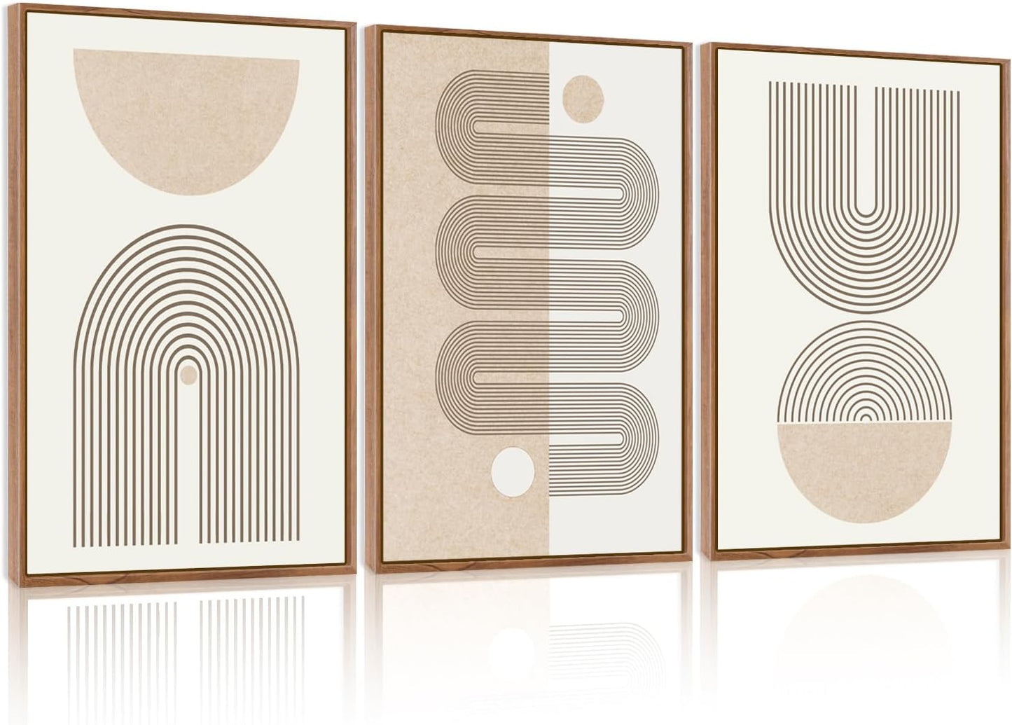 CHDITB Boho Framed Canvas Wall Art Set for Home Decor