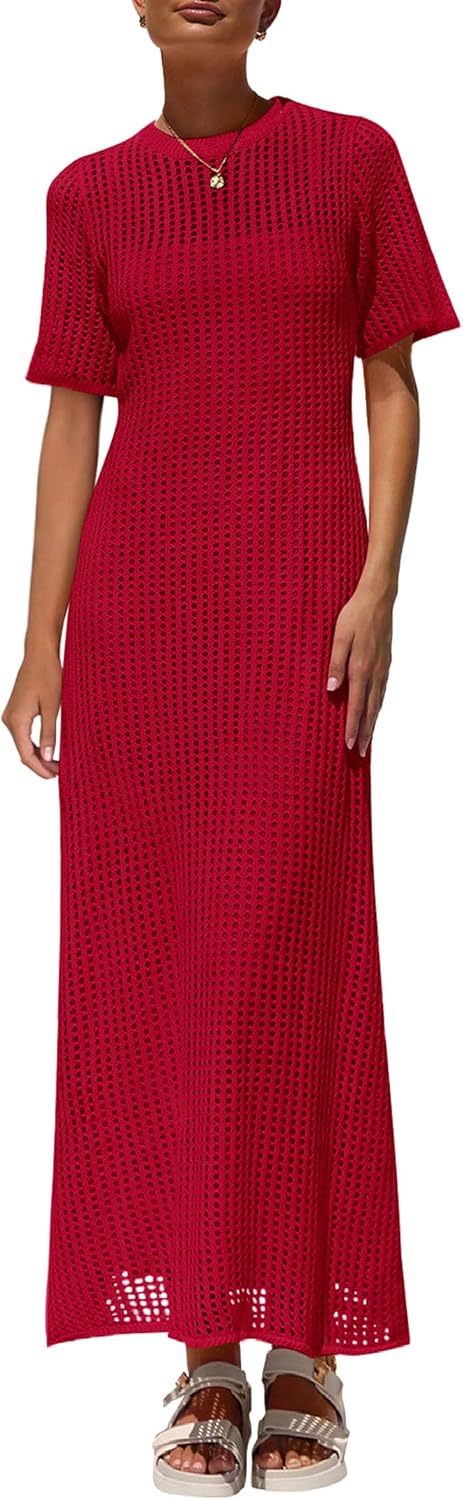 PRETTYGARDEN Womens Eyelet Cover Up Dress for Summer Fun