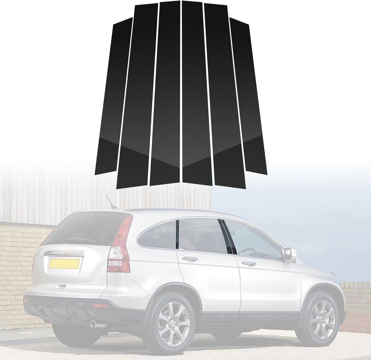 BASIKER Fit for 2007 to 2011 Hond.a CR-V Pillar Post Trim Kit