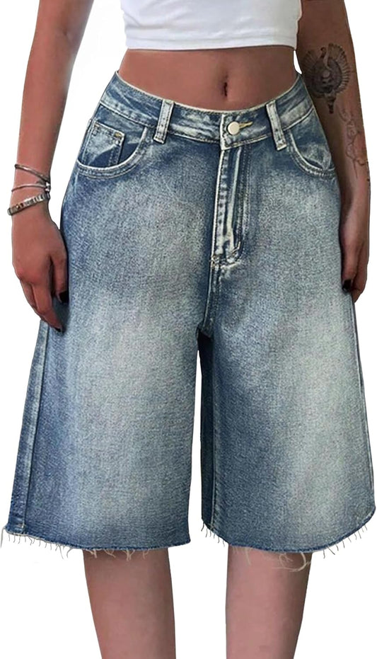 EMMIOL Women Jorts Baggy Jeans for Summer Streetwear Style