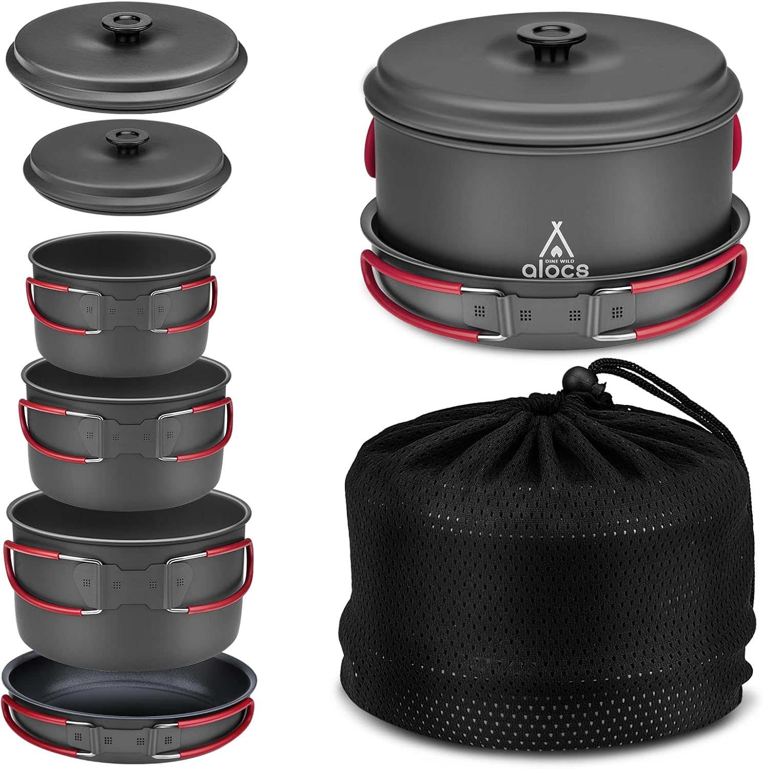 Durable Alocs Camping Cookware: Compact & Reliable