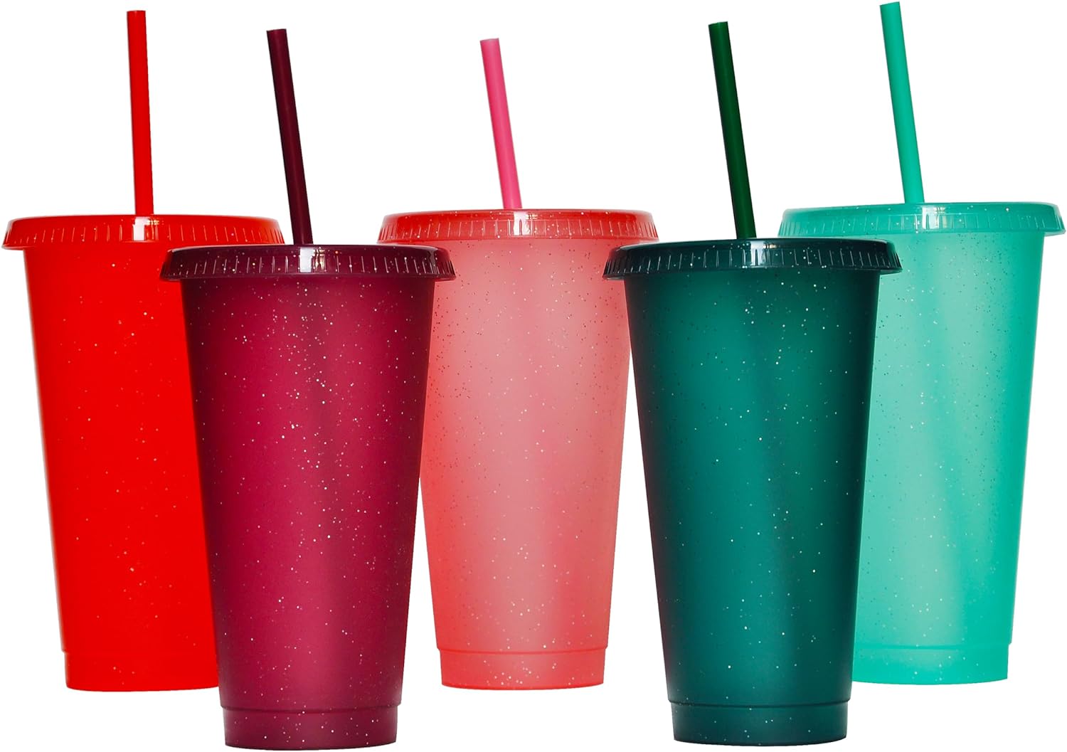 Rainbow Glitter Tumblers: Reusable & Stylish Cups
