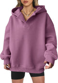 Womens Oversized Hoodies V Neck Sweatshirts - Cozy Y2K Pullover
