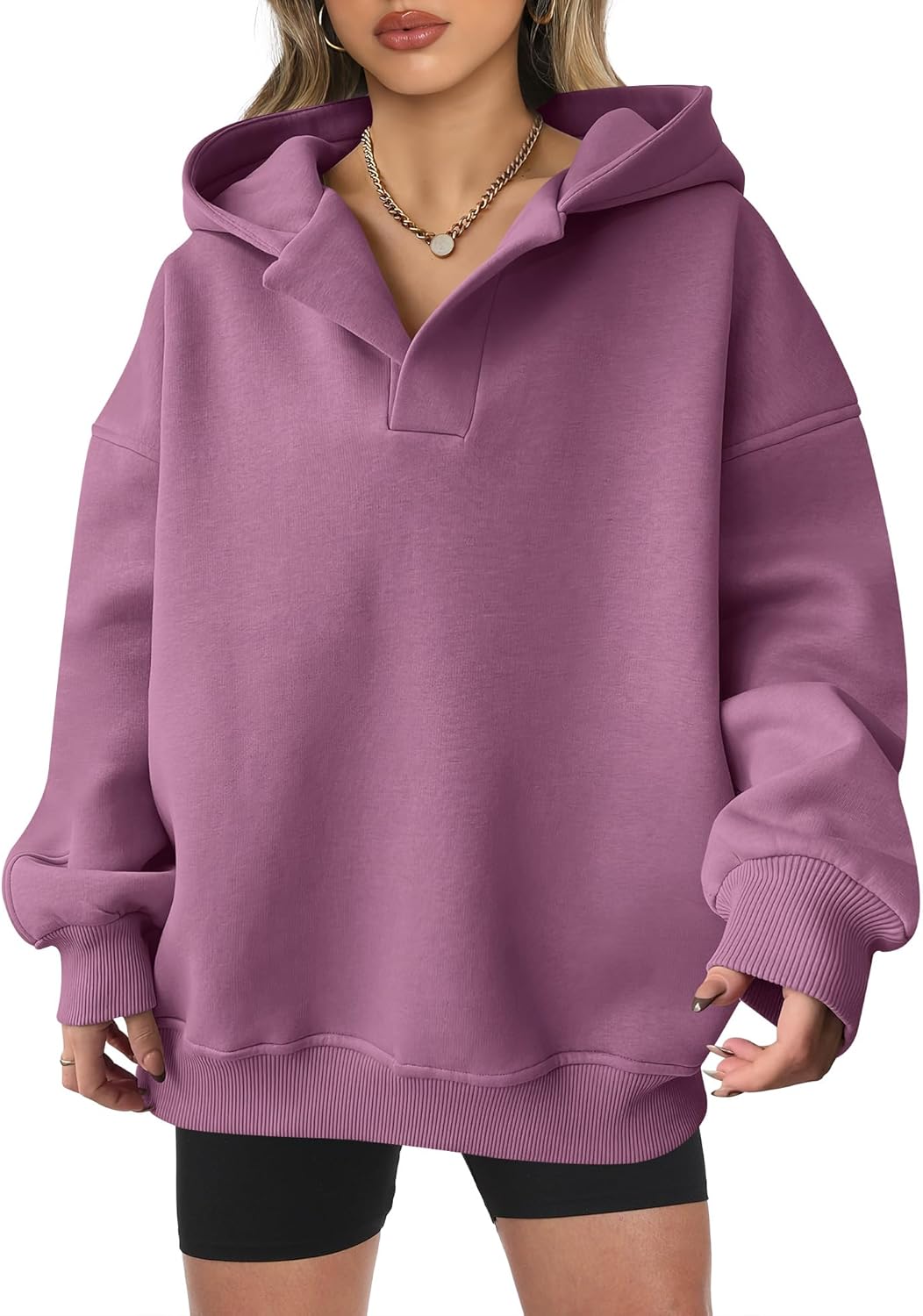 Oversized Hoodies for Women - Trendy V Neck Sweatshirts