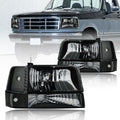 Headlights Compatible with 1992-1996 Ford F150 F250 F350 & Bronco