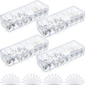 Tatuo Cable Organizer Box 4 Pack with 40 Wire Ties - Clear Cord