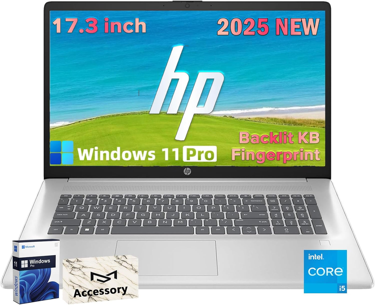 HP 2025 17.3 Laptop Computer for Business with Windows 11 Pro