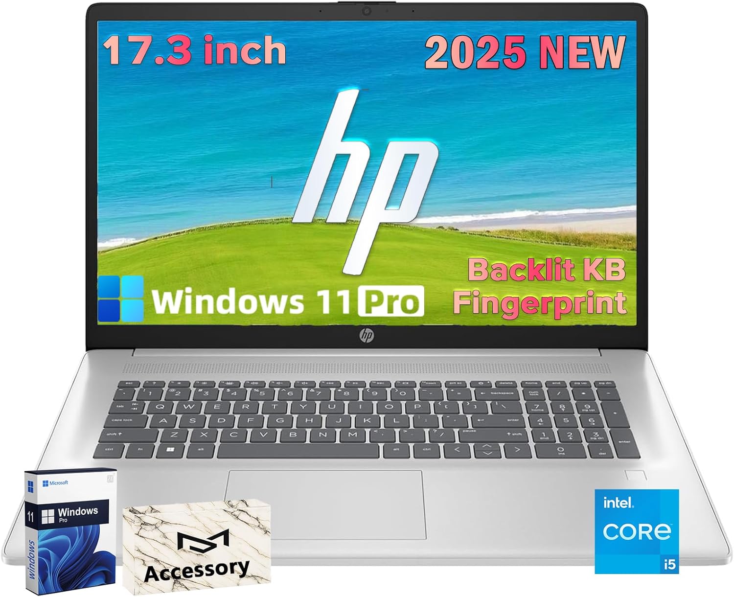 HP 2025 17.3 Laptop Computer for Business with Windows 11 Pro