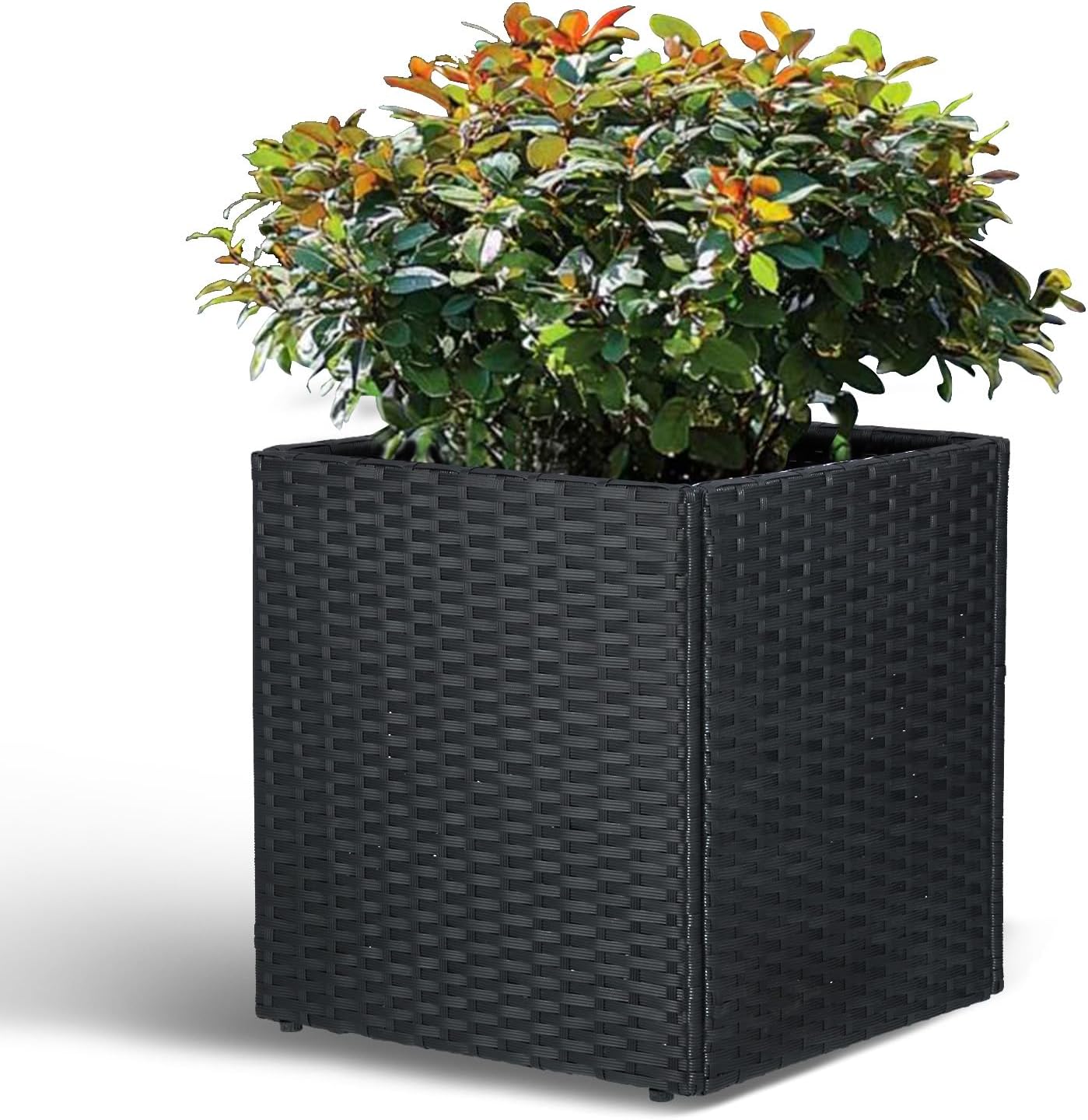 LEWIS&WAYNE Large Square Planter Box for Indoor Outdoor Use