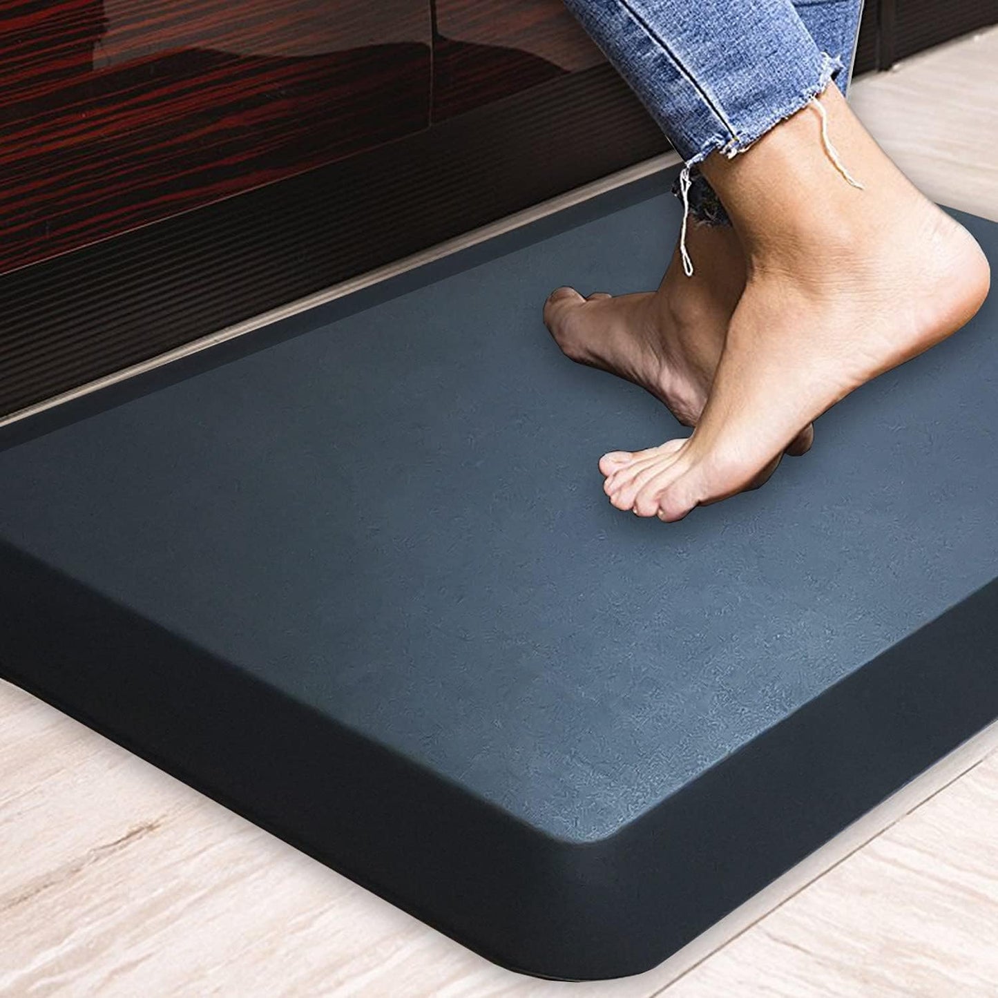 HEALEG Black Anti Fatigue Mat - Superior Comfort & Support