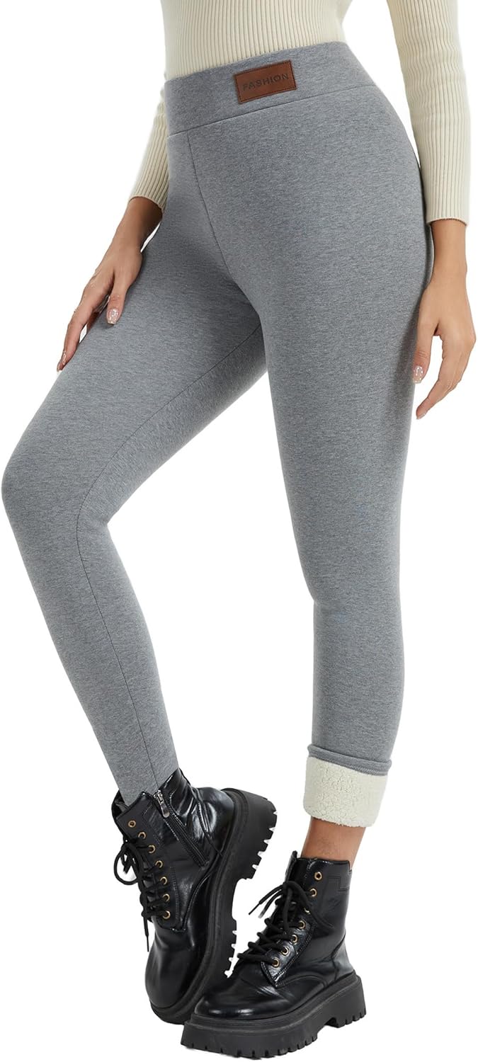 Women's Thermal Fleece Lined Leggings for Winter Comfort