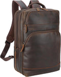 Masa Kawa Brown Leather Laptop Backpack for Men - Durable Vintage