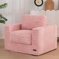 Giant Bean Bag Chair for Adults with Pillows and Armrests - Plush Pink