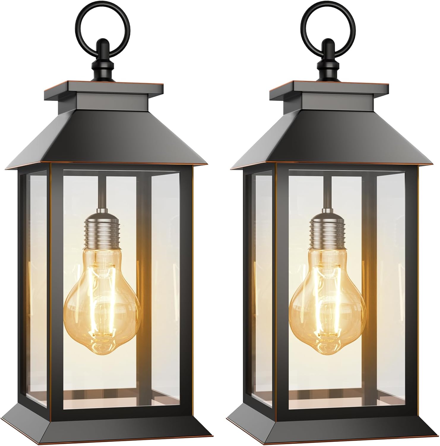 Hanging Solar Lanterns for Outdoor and Indoor Use - 2 Pack