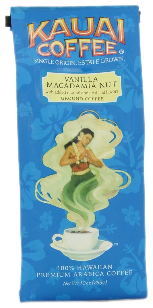 Kauai Coffee, Vanilla Macadamia Nut - Tropical Bliss, 10 oz