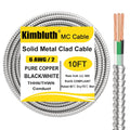 6/2 Metal Clad (MC) Cable with Ground 10ft - Rugged 6 AWG Power Cable
