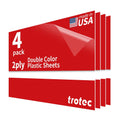 Trotec TroLase Two-Ply Laser Engraving Sheet 12in x 20in - Red/White