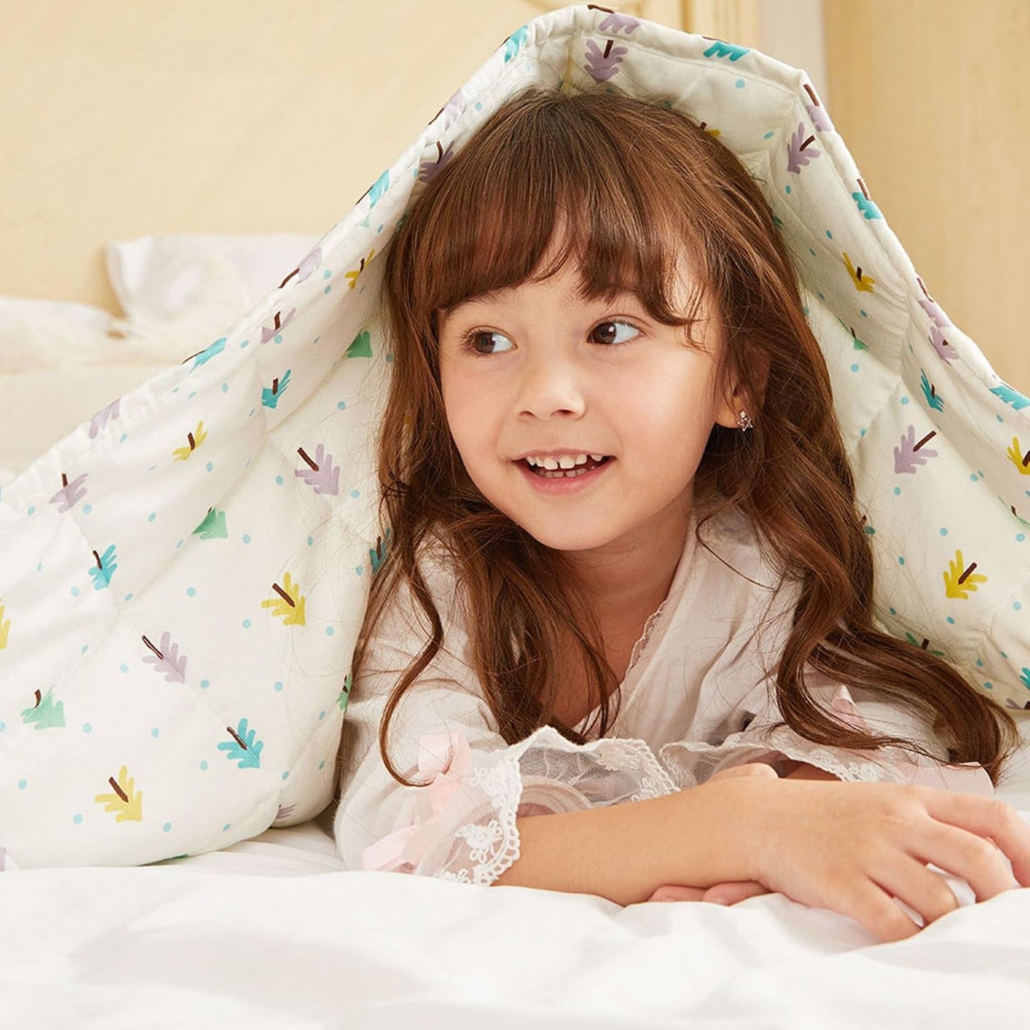Cooling Weighted Blanket for Kids 41x60 in Soft Cotton Fabric