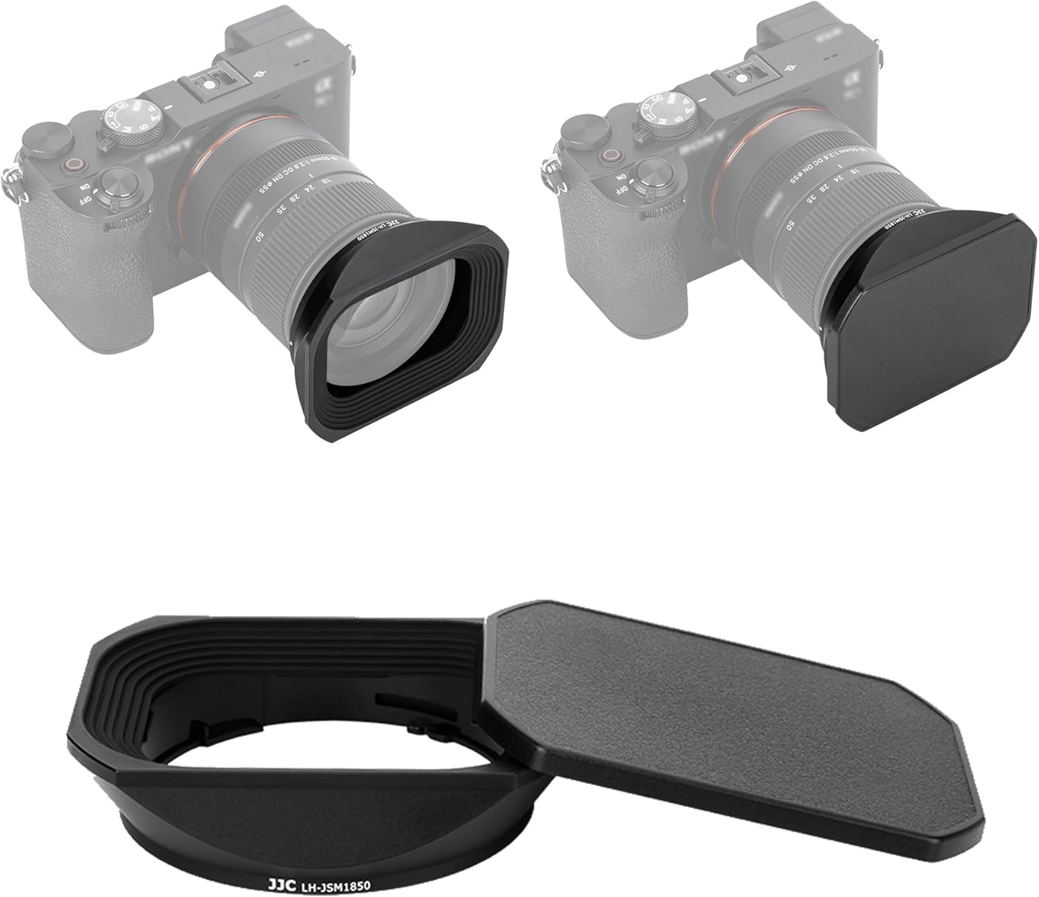 JJC Metal Square Lens Hood Shade for Sigma 18-50mm f/2.8 Lens
