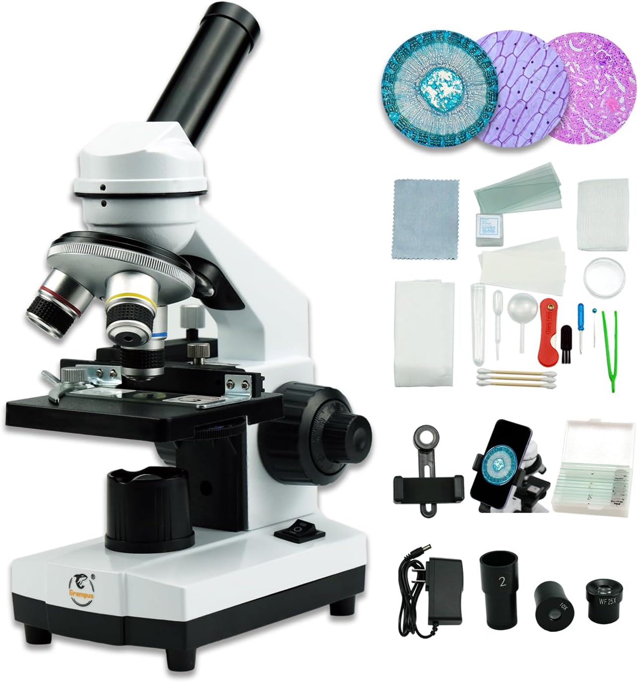 Grampus Achromatic Compound Microscope for Kids and Students