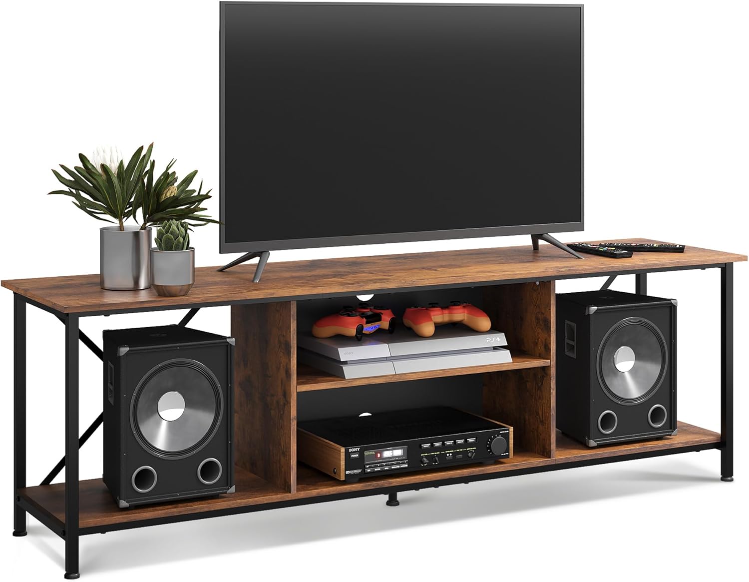WLIVE 63-inch Large Industrial TV Stand for Up to 70 in TVs