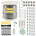 1/8ft Wire Rope Kit 220ft Stainless Steel Cable Kit - Durable Outdoor