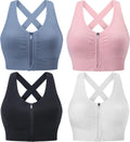 Evercute Zip Front Post-Surgery Bra - Wireless Zip Sports Bra