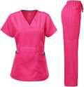Dagacci Medical Uniform Women's Scrubs Set Stretch Ultra Soft Fabric