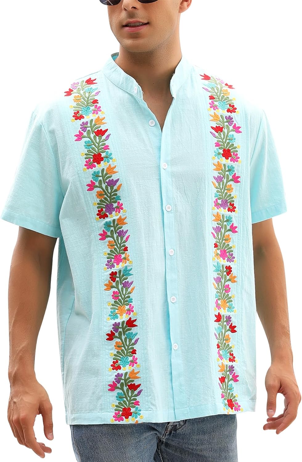 Traditional Men's Guayabera Dress Shirts for Festive Occasions