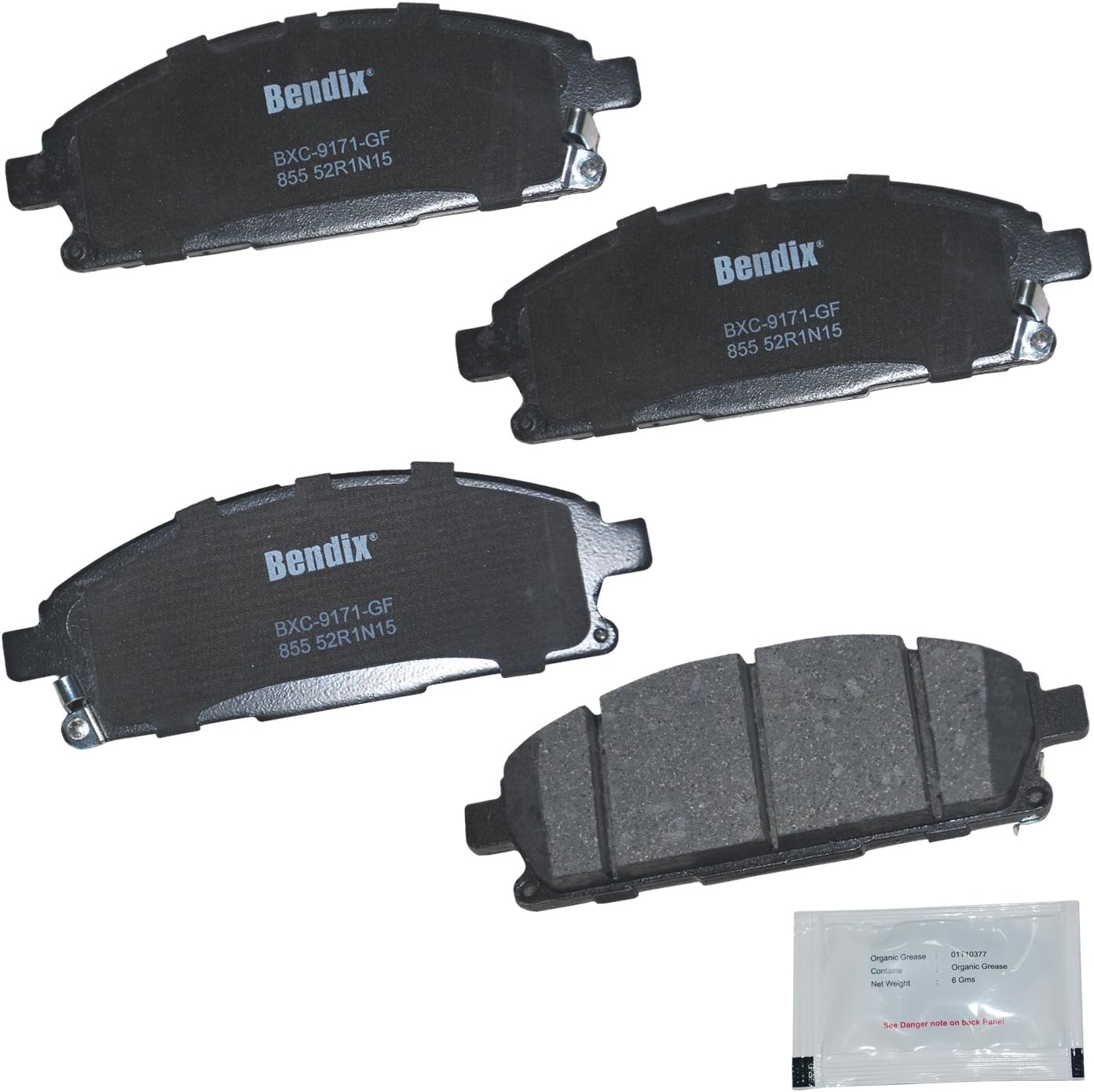 Bendix Priority1 CFC855 Ceramic Front Brake Pads for Acura MDX
