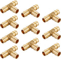 10-Pack EFIELD Pex A Expansion Brass Tee 3/4 in - Reliable PEX-A
