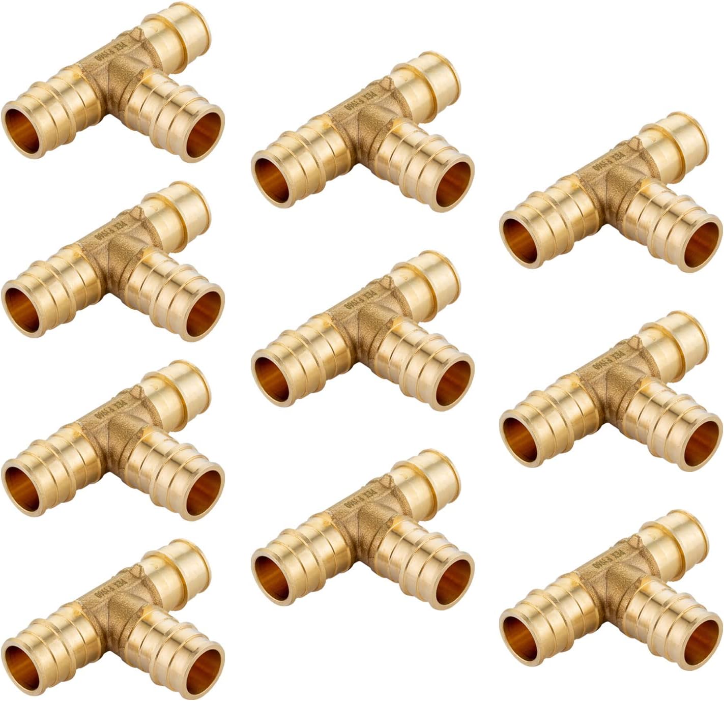 10-Pack Pex A Expansion Brass Fittings for Pex-A Tubing