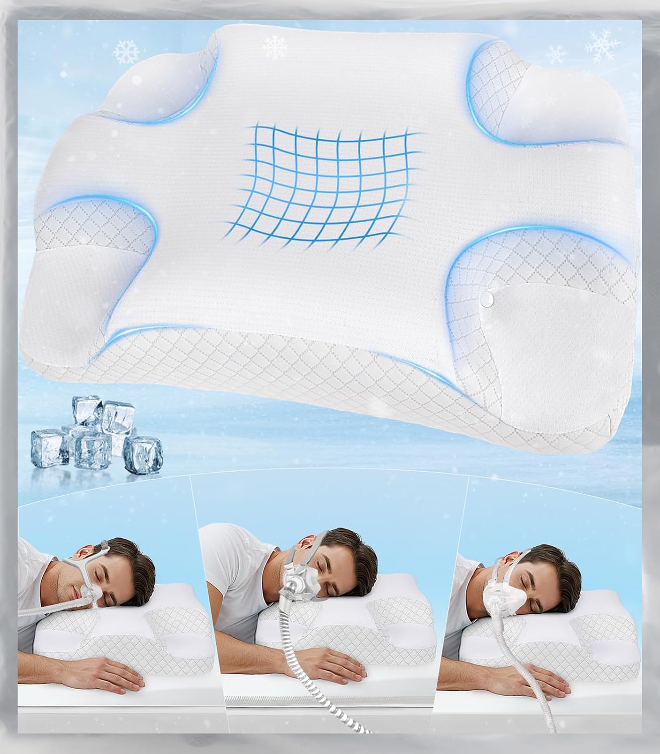 Deep Sleep CPAP Pillow for Side Sleeping and Neck Pain Relief