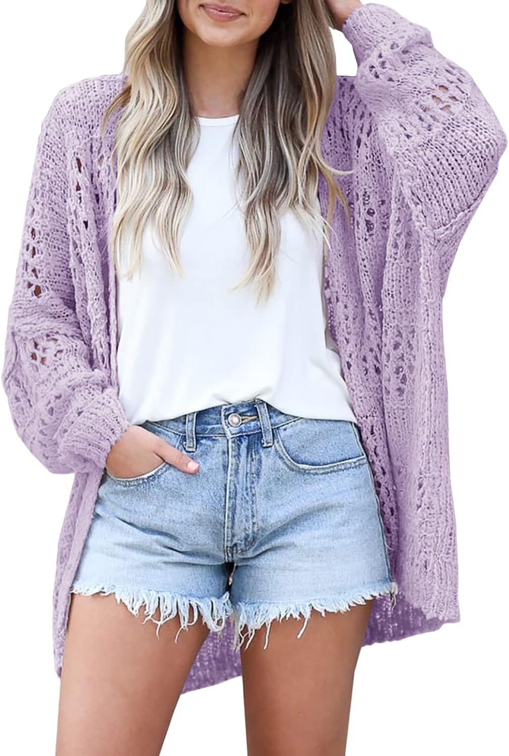 Mafulus Women's Crochet Cardigan Kimono for Boho Style Lovers