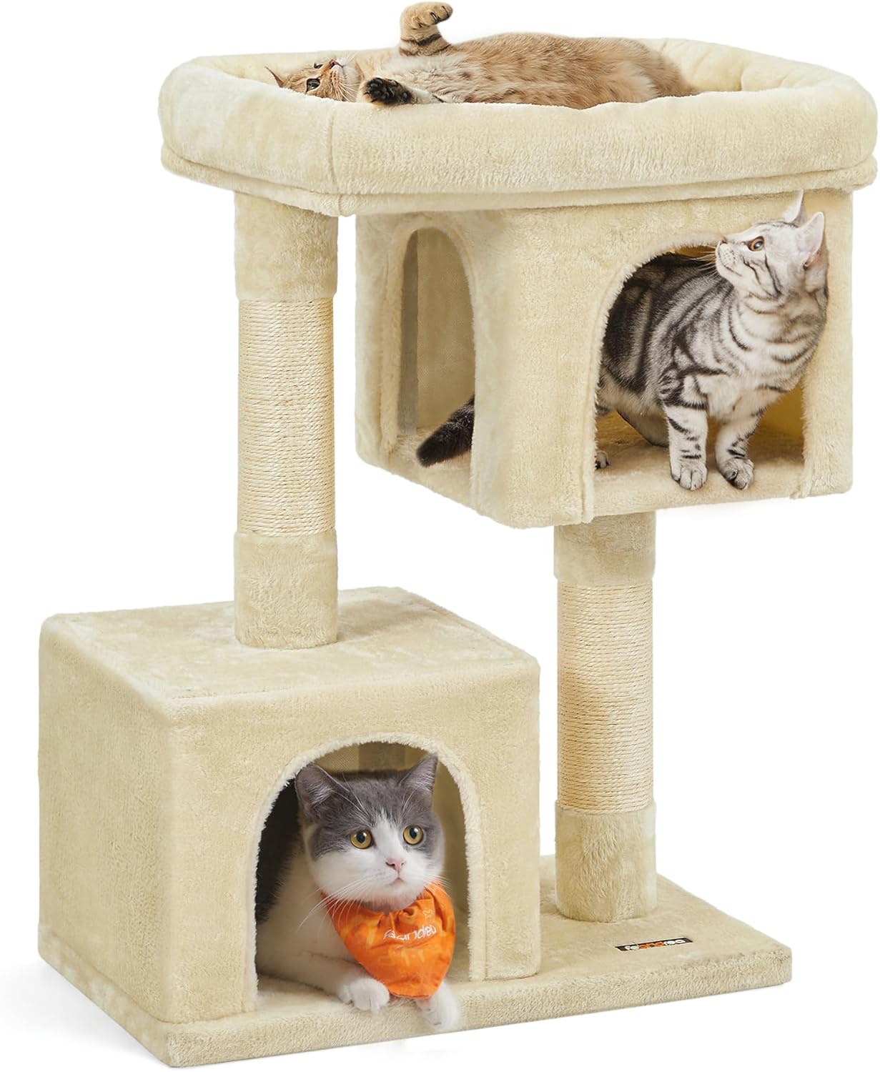 Feandrea Cat Tree for Large Cats with Spacious Perch and Caves