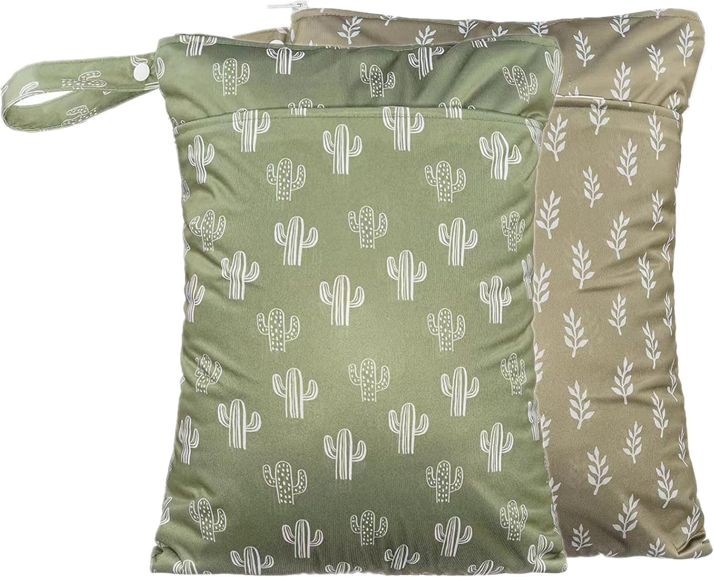 2-Pack Waterproof Wet Dry Bags - Dual Pockets, Handle, Reusable - Perfect for Breast Pump & Baby Items - 11.815.75 - Opgroeie
