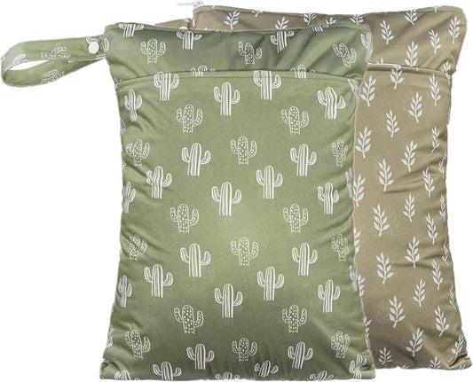 2-Pack Waterproof Wet Dry Bags - Dual Pockets, Handle, Reusable - Perfect for Breast Pump & Baby Items - 11.815.75 - Opgroeie