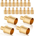 20-Pack 1ft PEX x 1ft Male Sweat Adapter Crimp Fittings - Durable