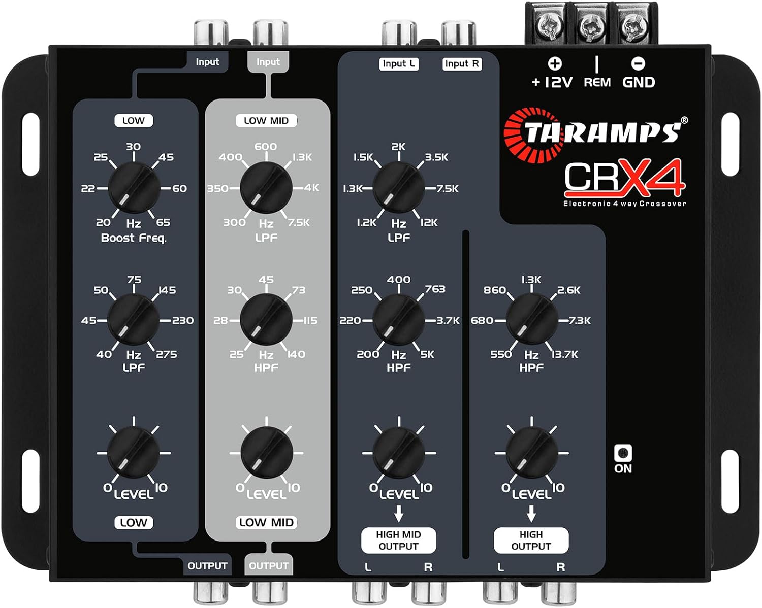 Taramps Crx4 Electronic 4 Way Crossover for Car Audio