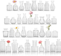 Set of 36 Glass Bud Vase Set for Wedding and Home Decor - Cute Rustic