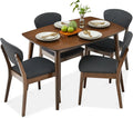 Mid-Century Modern 5-Piece Dining Set for Compact Spaces