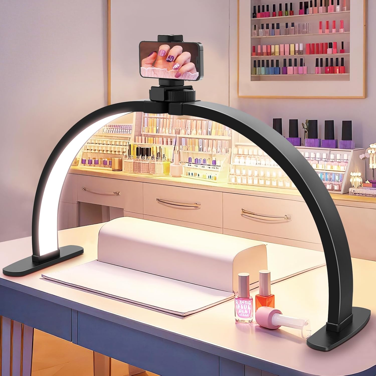 Nail Half Moon Light: Big LED Arch Lamp for Nail Techs