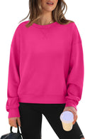 Wiholl Womens Long Sleeve Crop Tops Crewneck Pullover - Lightweight