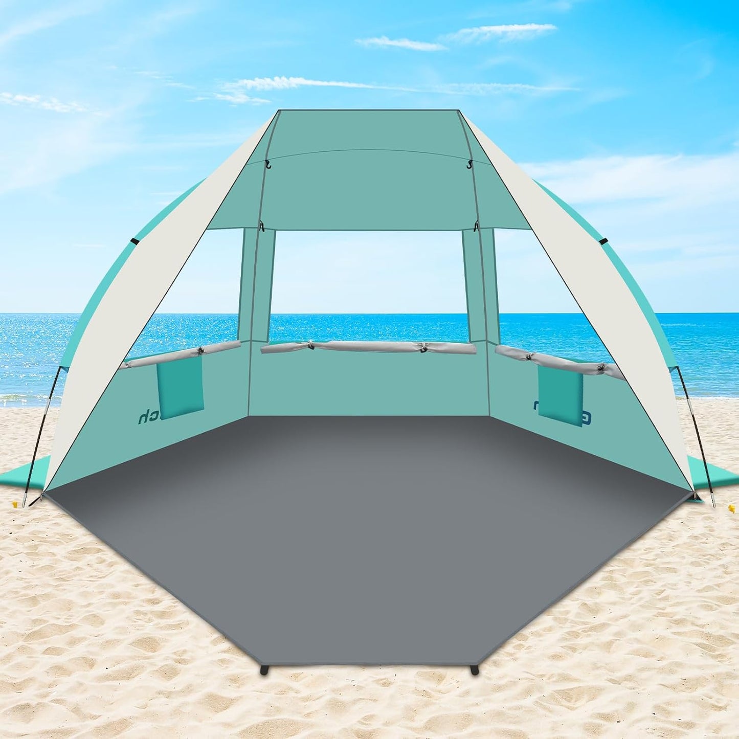 Gorich Portable Beach Tent for 3-7 Person with UV Protection