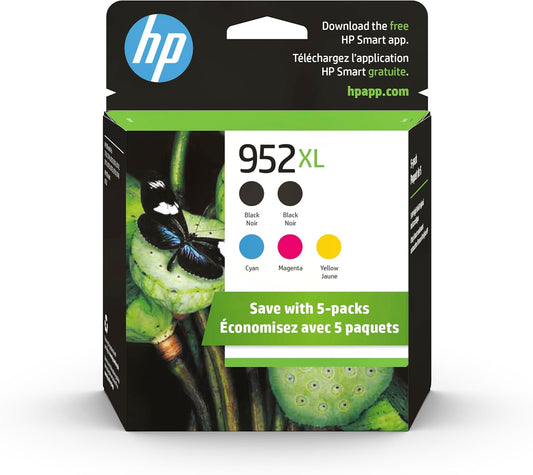 HP 952XL High-Yield Ink 5-Pack for OfficeJet | Instant Ink Eligible