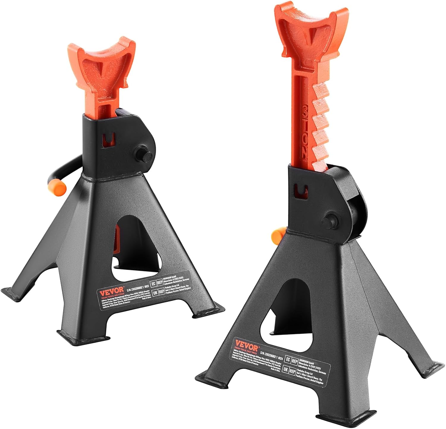 VEVOR 3 Ton Adjustable Car Jack Stands for SUVs and Trucks
