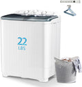 Sportpulse 22lbs Compact Mini Twin Tub Washing Machine - Portable
