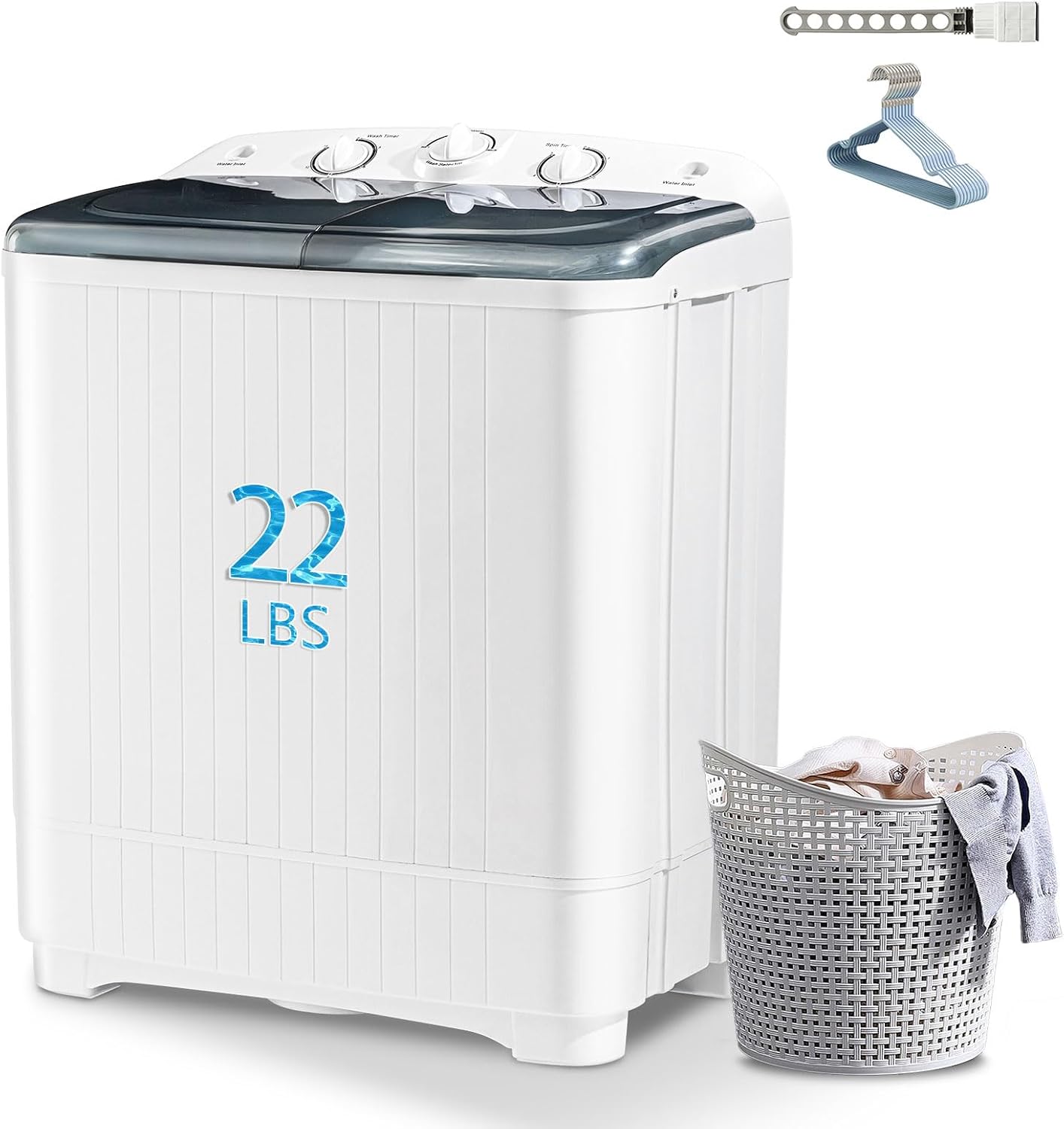 Compact Mini Twin Tub Washing Machine for Efficient Laundry