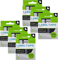 6 Pack Compatible with DYMO D1 45013 Label Maker Refills - Clear